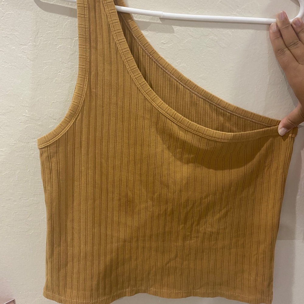 Brown One Strap Crop Top